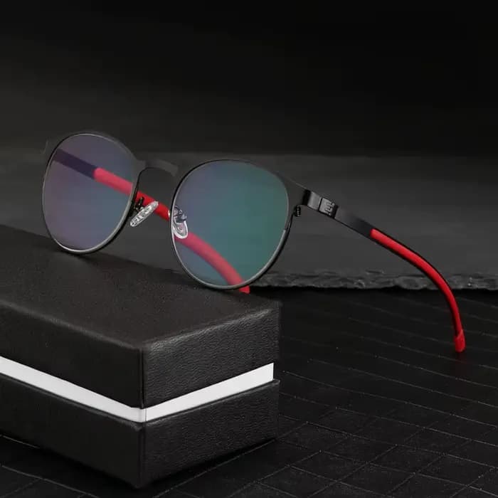 Lunettes photochromiques rétro, monture ronde en alliage, myopie, Protection UV d'extérieur, dioptri