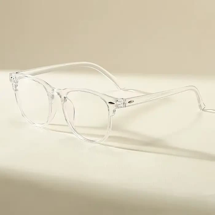1 paire de lunettes de mode rétro-lentilles transparentes-convient aux hommes et aux femmes, polyval