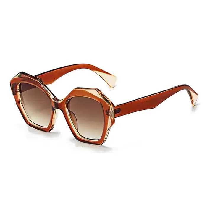 Lunettes de soleil pour femmes, monture à motifs uniques, en forme de lunettes, accessoires à la mod