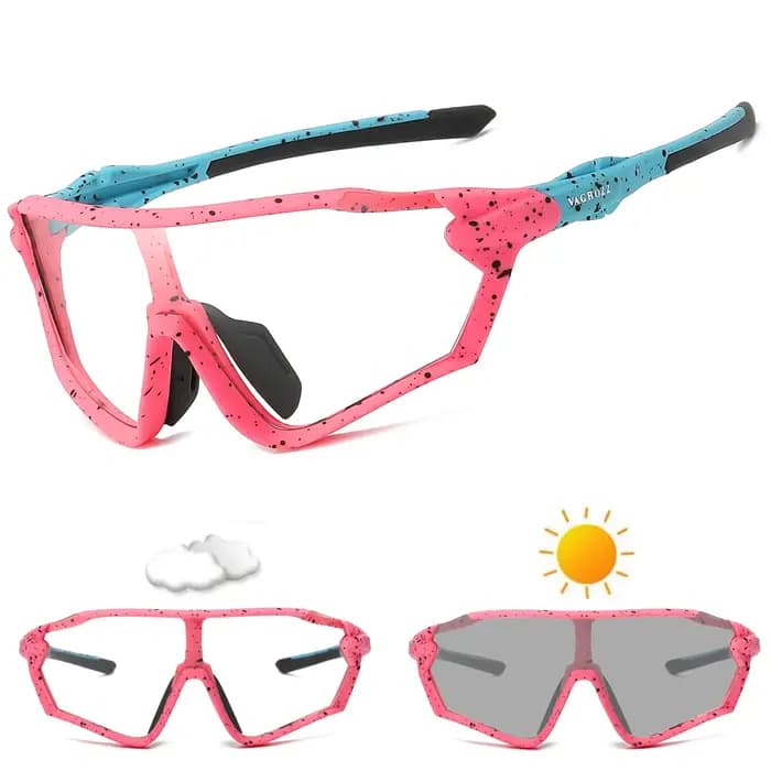 VAGHOZZ flambant neuf UV400 et lunettes de cyclisme photochromiques lunettes de soleil en plein air