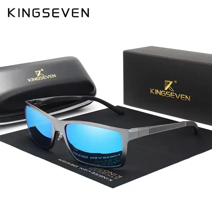 KINGSEVEN – lunettes de soleil polarisées en aluminium pour hommes, protection UV400, Anti-reflet, a