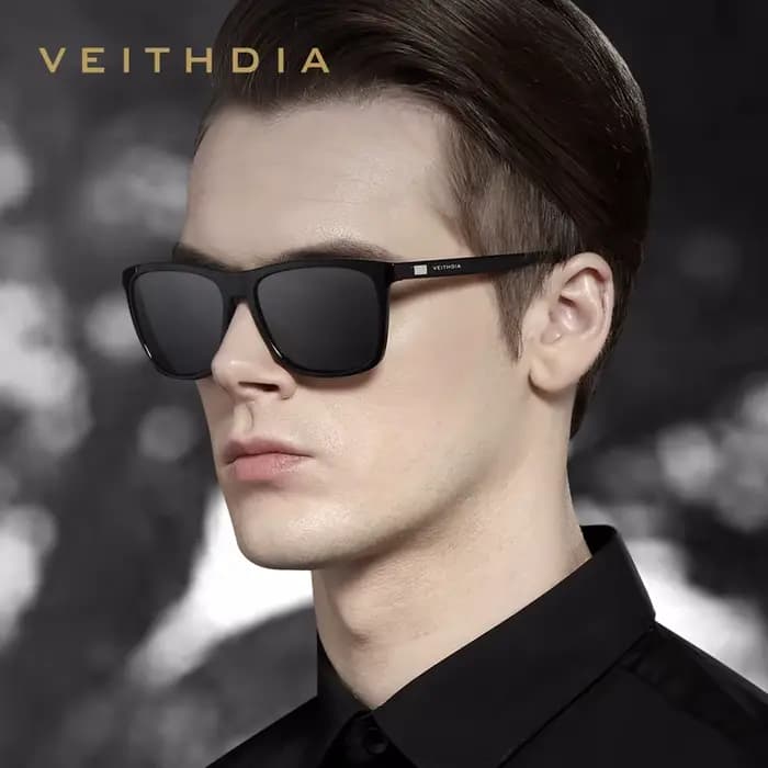 VEITHDIA lunettes de soleil sport extérieur unisexe aluminium magnésium TR90 polarisé UV400 lentille