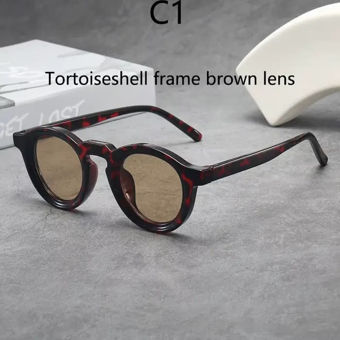 Lunettes de soleil ovales à monture optique rétro pour hommes, style américain, lunettes grises, rét