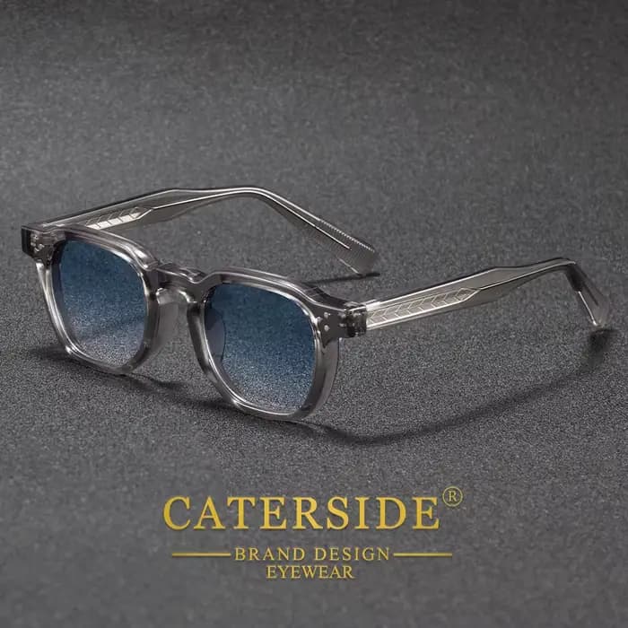 Lunettes de soleil carrées CATERSIDE tendance pour hommes, avec embouts de branches personnalisés, é