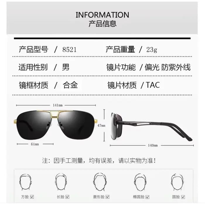 Lunettes de soleil polarisées pilote de luxe pour hommes et femmes, pour la conduite, la pêche, rétr