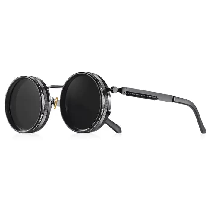 CRIXALIS lunettes de soleil rondes polarisées ND9 gradation réglable hommes femmes rétro Punk hommes