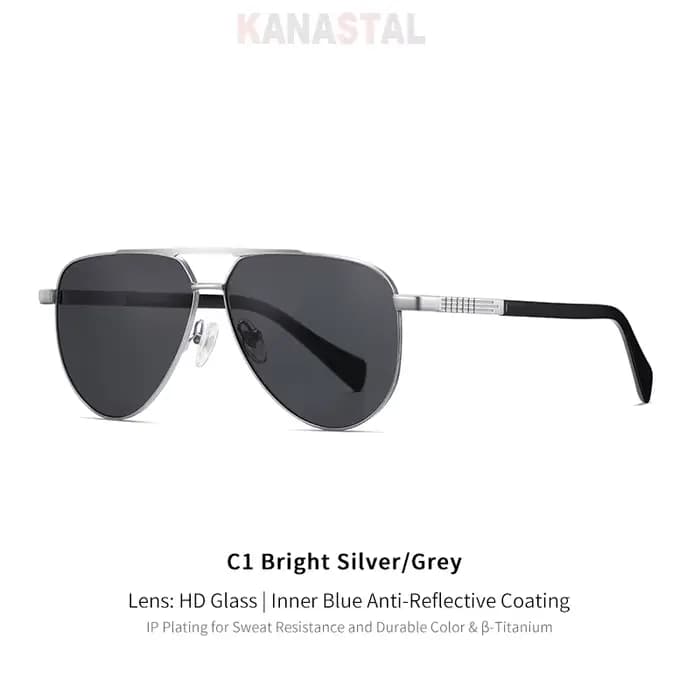 Lunettes de soleil pour hommes et femmes, verres en verre, monture en titane pur, lunettes de protec