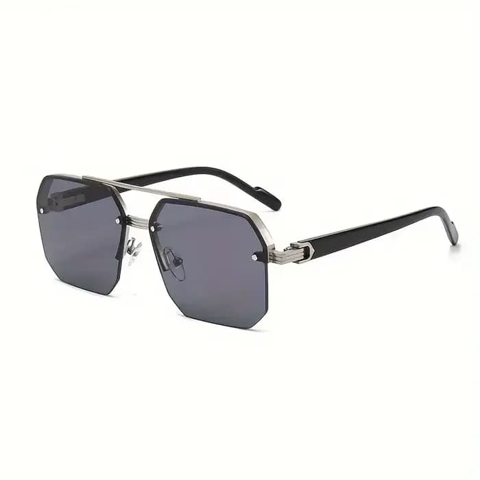 Lunettes classiques à la mode demi-monture pour hommes et femmes – Style vintage, effet amincissant