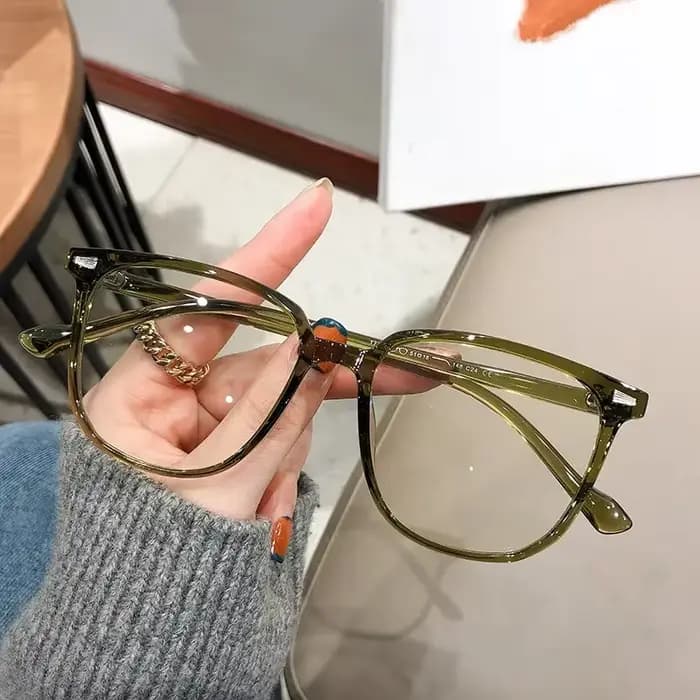 Lunettes vintage unisexes à monture carrée pour hommes et femmes, lunettes à courte vue, lentille cl