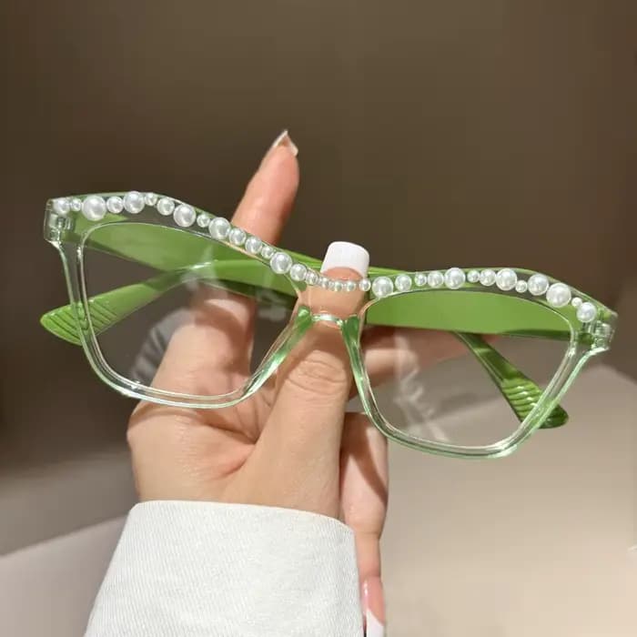 Lunettes de presbytie perlées pour femmes, anti-lumière bleue, ultra légères, blanchissantes, nouvel