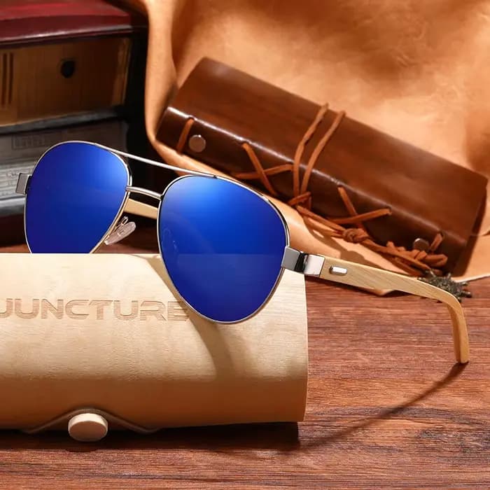 JUNCTURE lunettes de soleil en bois pour hommes femmes carré nouvelles lunettes de soleil en métal m