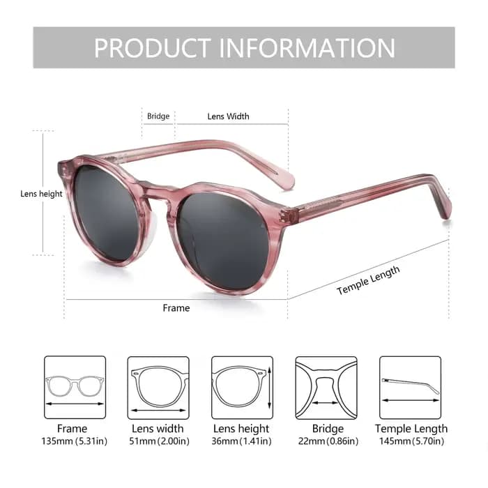 ZENOTTIC-Lunettes de soleil polarisées en acétate pour hommes et femmes, lunettes de soleil rétro po