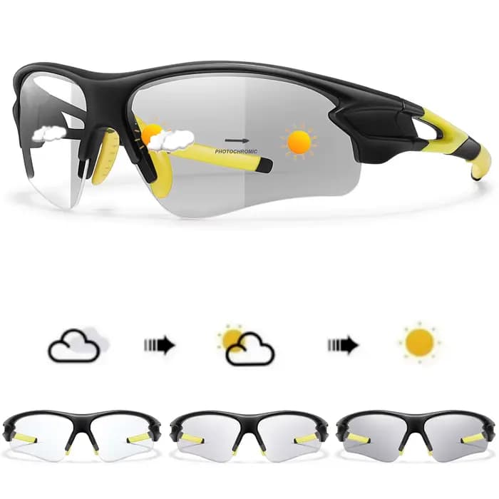 Lunettes de soleil photochromiques pour hommes et femmes, lunettes de sport de plein air, pêche, cyc