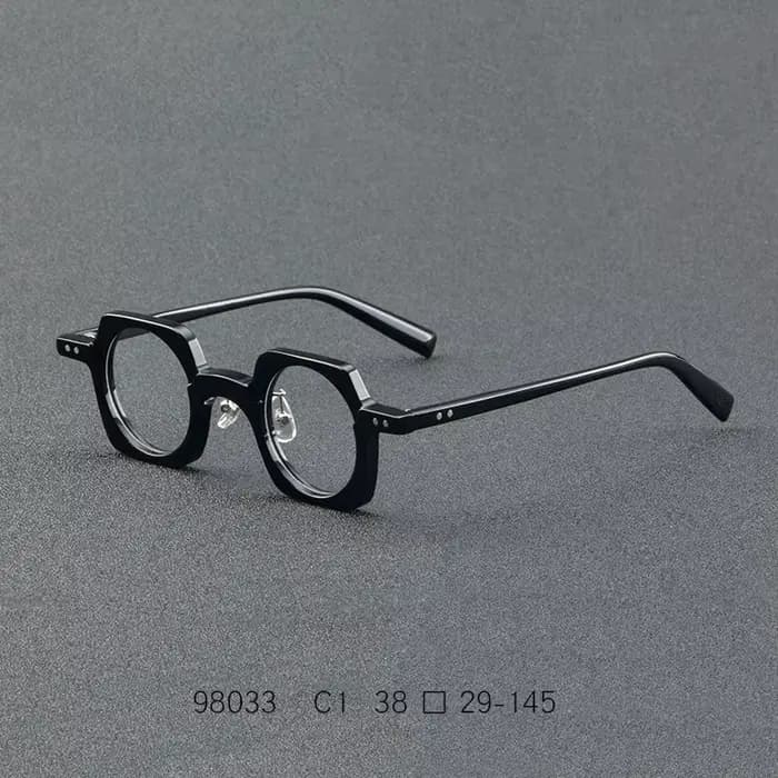 Lunettes en acétate haut de gamme pour hommes et femmes, monture carrée et ronde, Vintage, mode déco