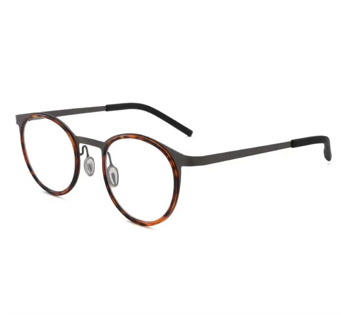 Lunettes de lecture à monture métallique de luxe pour hommes, lunettes d'affaires, rondes, Vintage,