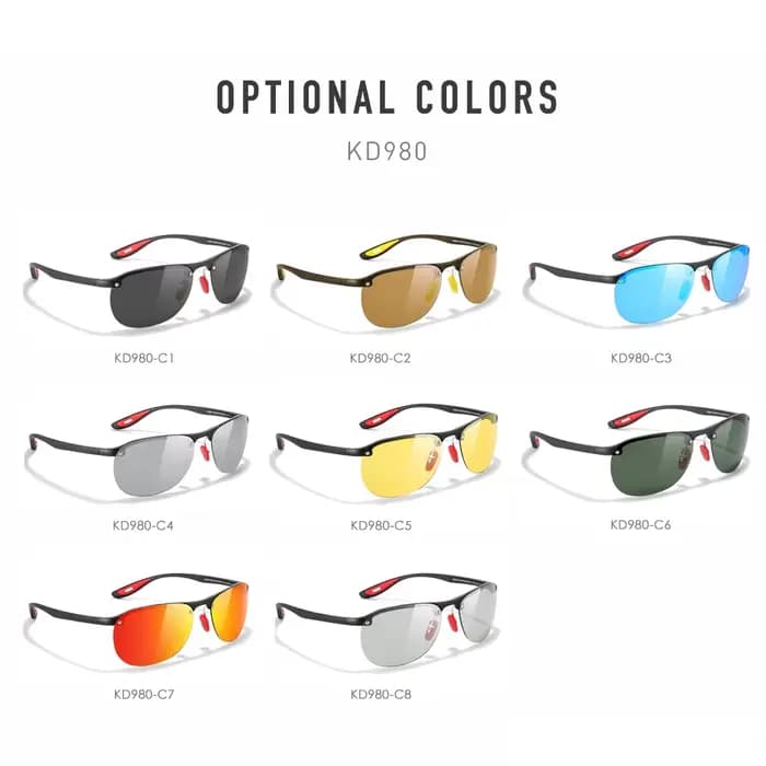 KDEAM-Lunettes de soleil polarisées pour homme, ultra légères, sport, matériau résistant TR90, grand