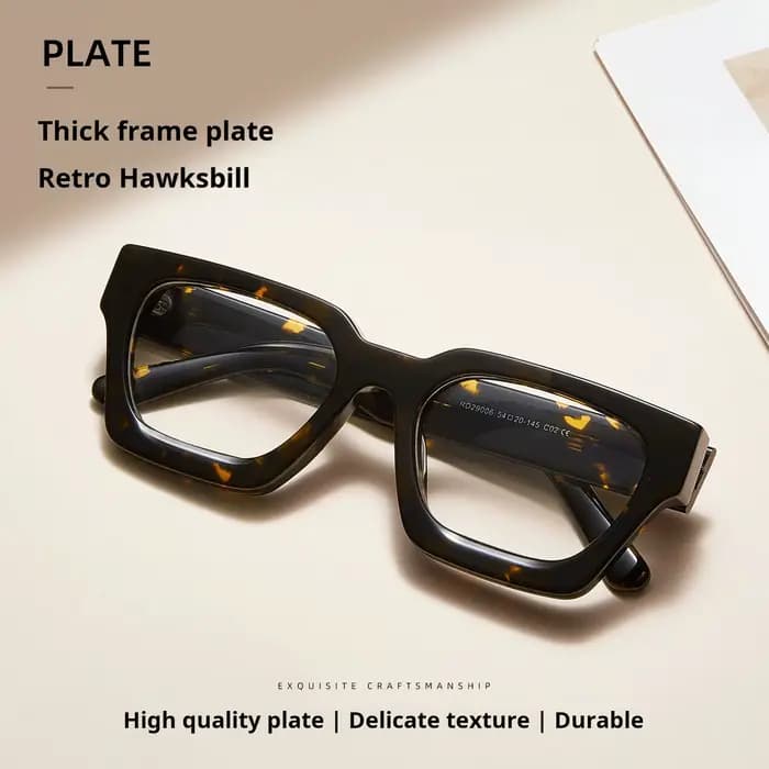 YIMARUILI mode rétro hommes lunettes carré grande taille acétate large-jante conception optique Pres