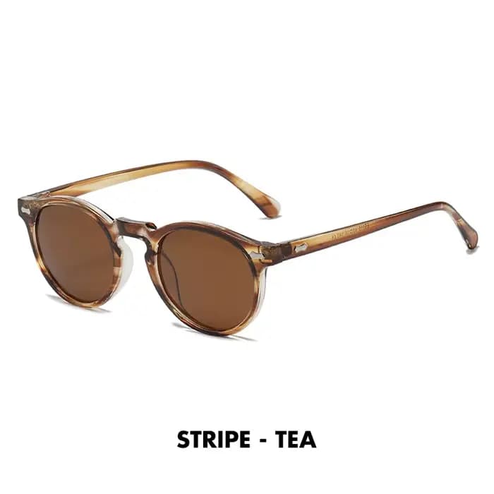 LIOUMO ultraléger rétro lunettes de soleil polarisées hommes rond Vintage lunettes pour femmes UV400