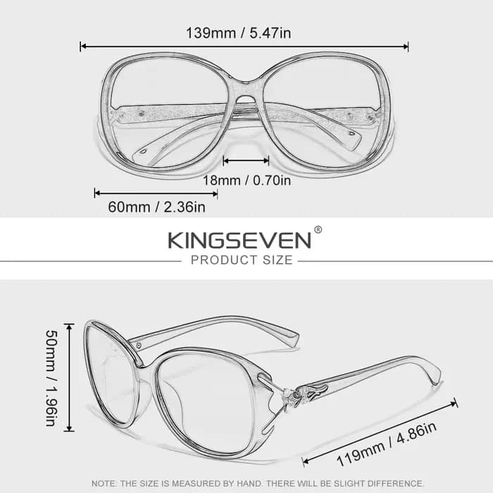 KINGSEVEN Lunettes de soleil tendance pour femmes, UV400 polarisées, anti-éblouissement, forme ovale