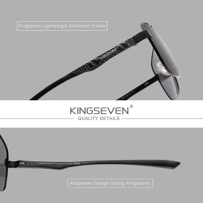 KINGSEVEN – lunettes de soleil classiques pour hommes et femmes, polarisées UV400, rétro, à la mode,