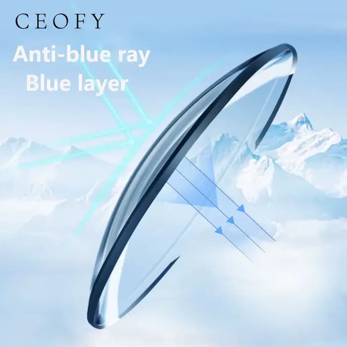 Lentille de Prescription Anti-rayon bleu, indice 1.61, Protection asphérique pour ordinateur et télé