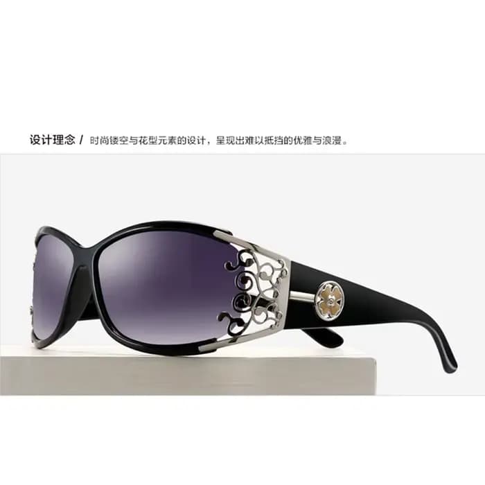 Nouvelles lunettes de soleil polarisantes enveloppantes en métal diamanté brillant, style vintage, t