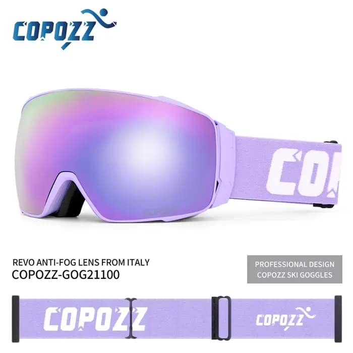 Copozz lunettes de Ski polarisées magnétiques Anti-buée hiver Double couche Protection UV400 hommes