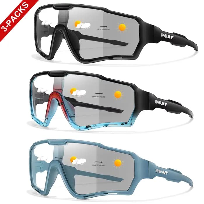 Lunettes de soleil photochromiques pour hommes et femmes, grandes lentilles, monture complète, lunet