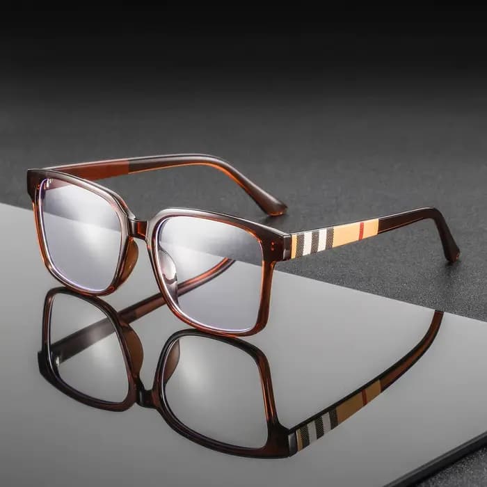1 paire de lunettes carrées en plastique pour hommes, simples et artistiques, de style universitaire