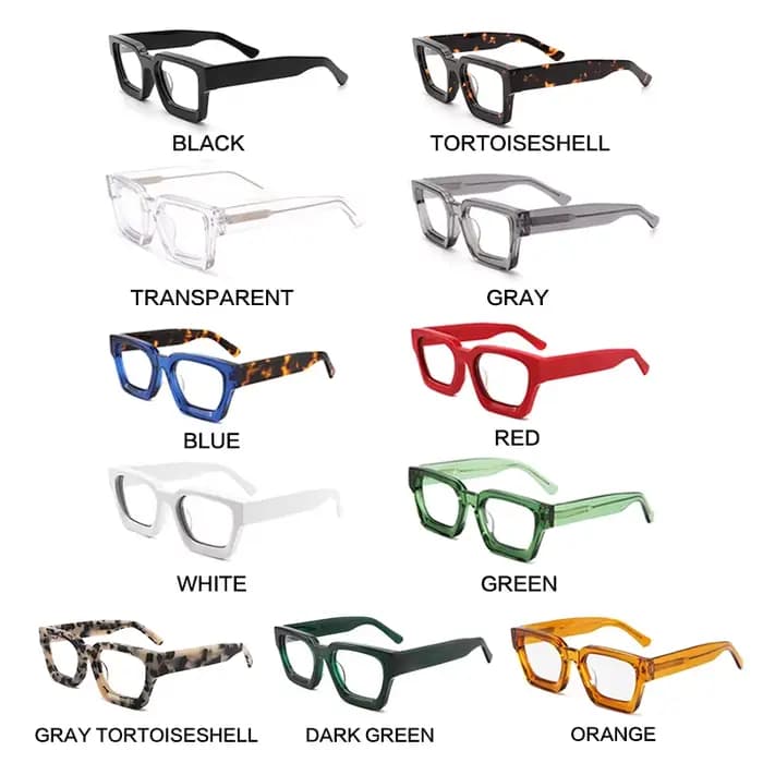 Vintage épaissir acétate lunettes cadre hommes femmes Prescription à la main lunettes cadre rétro ma
