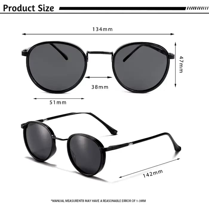 Caterside – lunettes de soleil polarisées rondes Vintage pour hommes et femmes, monture métallique,