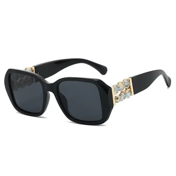 Lunettes de soleil de luxe JNPCXI 2026 pour femme avec strass, monture large enveloppante, cadeau de