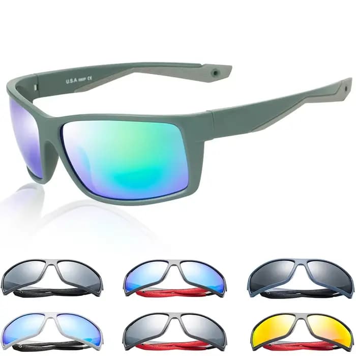 Reefton lunettes de soleil polarisées hommes 580P carré lunettes de Sport marque concepteur conduite