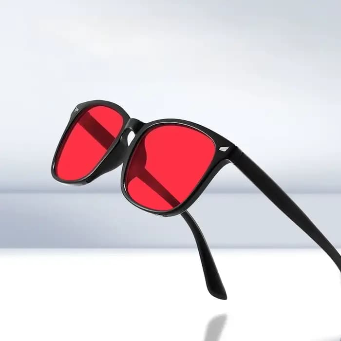 VIVIBEE classique rouge lentille bleu lumière bloquant lunettes carré hommes meilleur sommeil Anti f