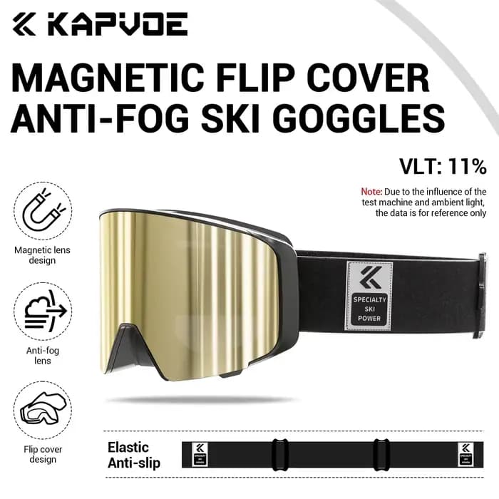 KAPVOE lunettes de Ski photochromiques hommes femmes Sports de plein air neige montagne Double lunet