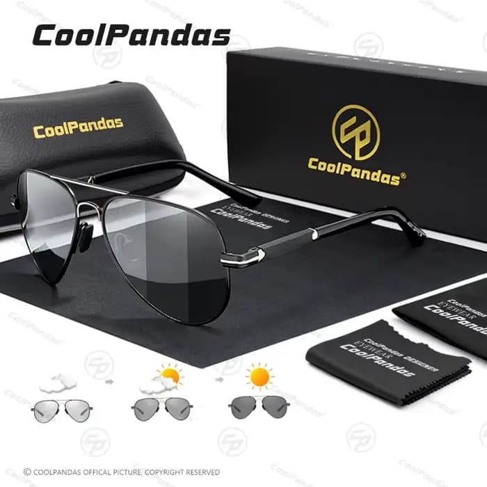 CoolPandas lunettes caméléon intelligentes lunettes de soleil photochromiques hommes polarisées Avia