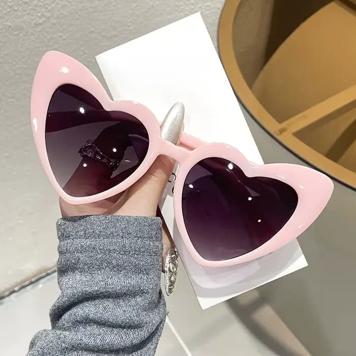 Cyclisme coeur lunettes de soleil femmes Vintage rouge coeurs en forme de lunettes de soleil dames r