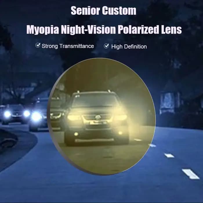 Lunettes de conduite à vision nocturne sur mesure, verres optiques avec prescription, lentilles à vi