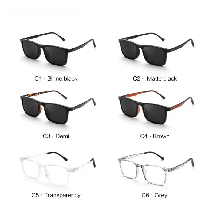 YIMARUILI mode Blg taille TR90 lunettes magnétiques polarisées à clipser femmes carré optique Prescr