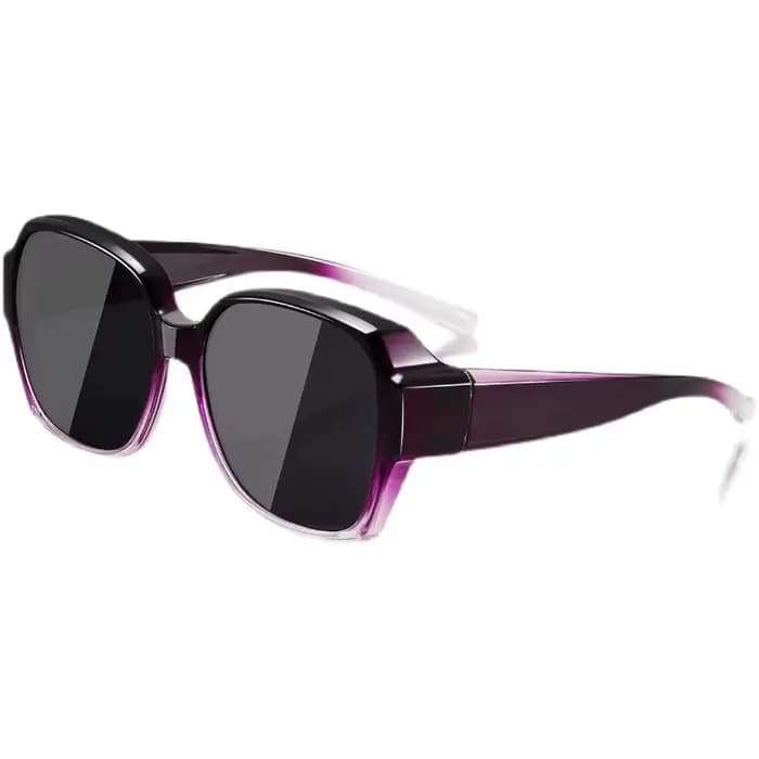 Lunettes de soleil polarisées rondes à la mode, couverture sur myopie, lunettes de Prescription port