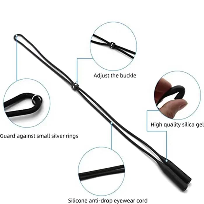 Sangles élastiques réglables en Silicone pour lunettes de soleil, 3 pièces, chaîne de sport antidéra