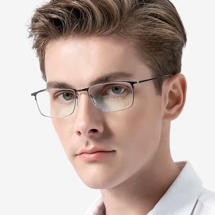 FONEX alliage lunettes cadre hommes montures à jante complète haut de gamme qualité lunettes carrées