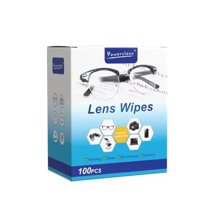 100 lingettes nettoyantes pour lunettes, lunettes de soleil, écran de téléphone portable, pré-humidi