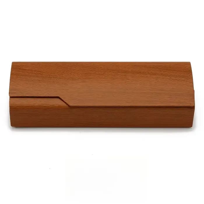L'étui à lunettes à clapet de style grain de bois peut être équipé d'un étui à lunettes anti-stress