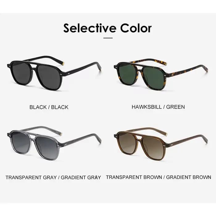 ROGBAE Vintage acétate lunettes de soleil hommes BJORN rétro concepteur UV400 mode lunettes de solei