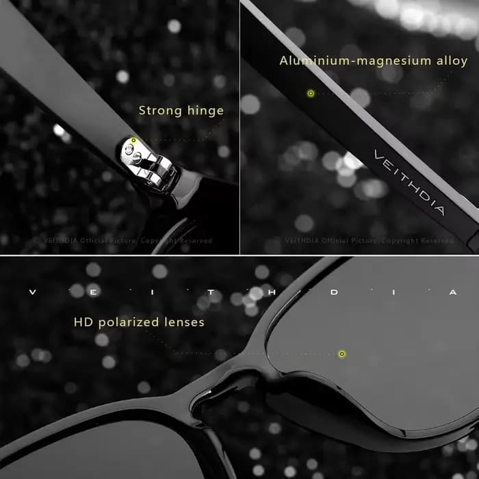 VEITHDIA lunettes de soleil de mode pour hommes et femmes lentille photochromique lunettes de protec