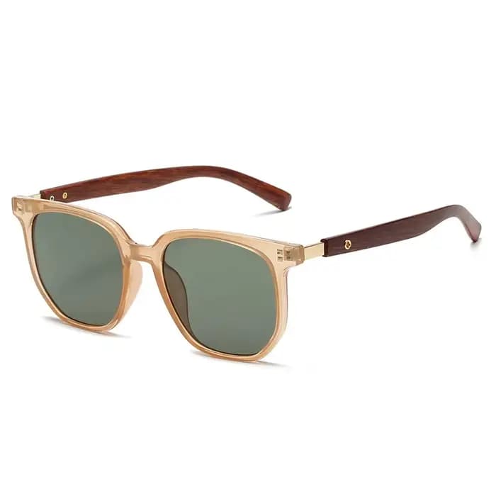 Lunettes de soleil rétro pour hommes et femmes, carrées, à la mode, Vintage, de luxe, en bois, Anti-