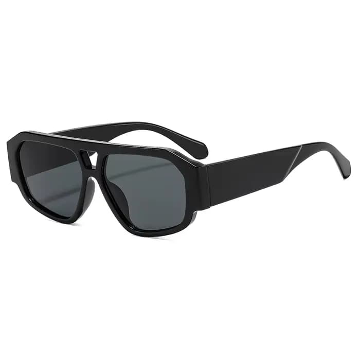 Lunettes de soleil bohèmes tendance pour femmes et hommes, monture hexagonale carrée épaisse, double