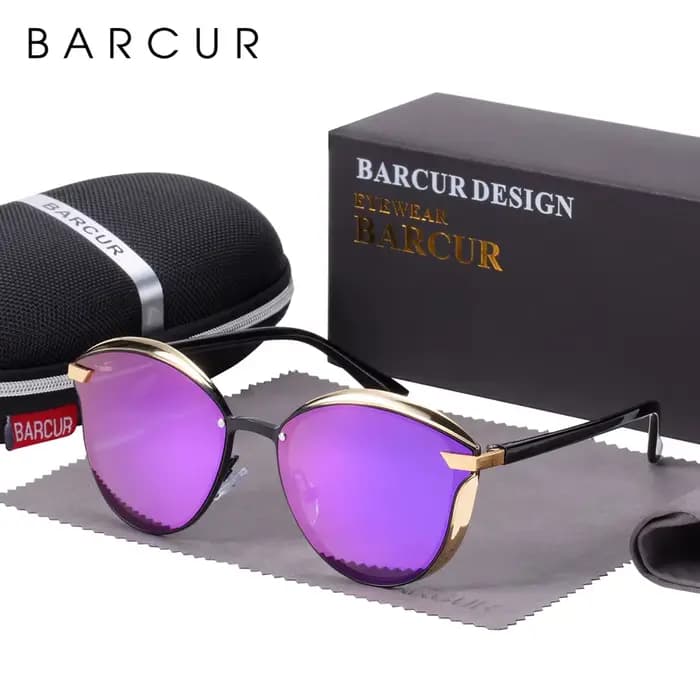 Lunettes de soleil femmes polarisées mode BARCUR lunettes de soleil rondes lunettes de soleil femme