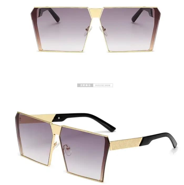WarBLade – lunettes de soleil classiques pour femmes, verres solaires à dessus plat carré teinté, à